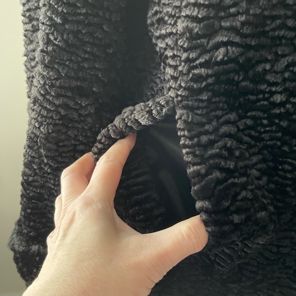 Simon Chang Textured Faux Lambs Fur Coat Size 13/14 - Picture 5 of 15